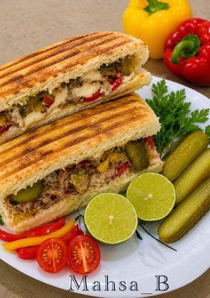 عکسی از دستور ساندویچ مرغ پنیری