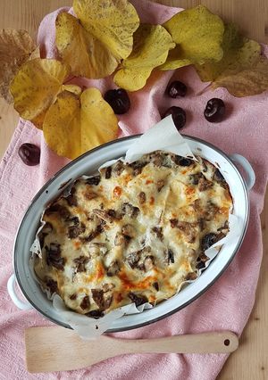 Foto di Lasagne ai funghi e mozzarella