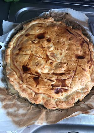 Une photo de Tarte poulet comté champignons 🍄