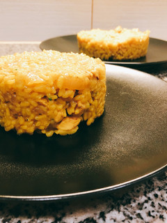 Una foto de Risotto de pollo