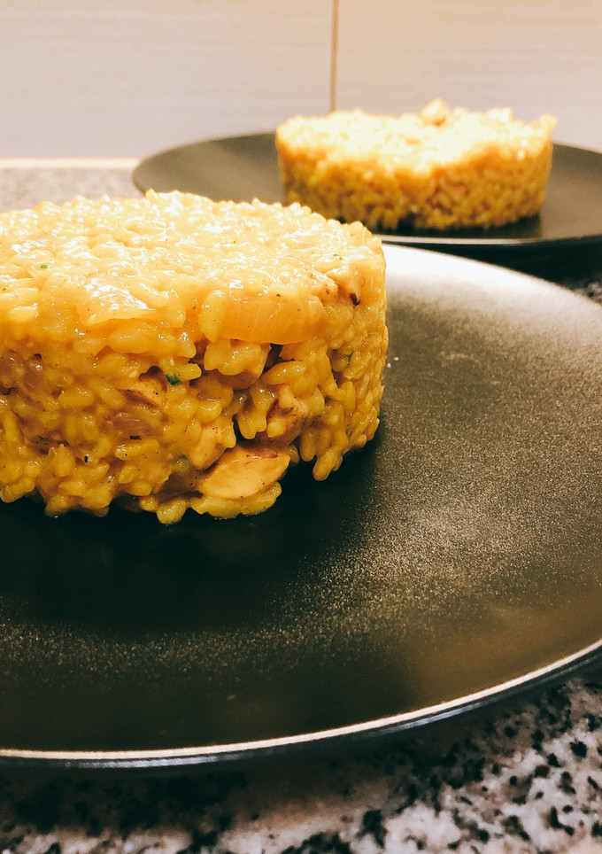 Una foto de Risotto de pollo