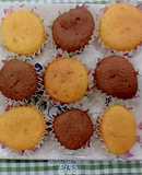 Muffin quế, chocolate và muffin vani