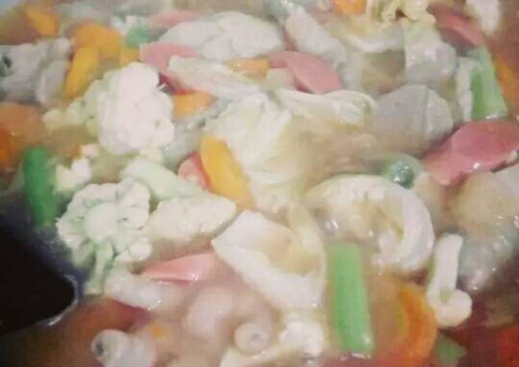 Cap cay ceker ayam sederhana