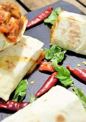 Una foto de Burritos de carne enchilada