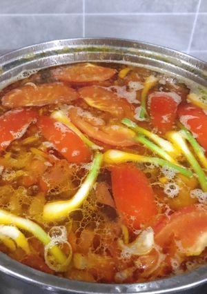 Hình của món Bún riêu cua đơn giản, nhanh gọn cho bữa sáng.