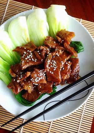 A picture of Beef teriyaki.