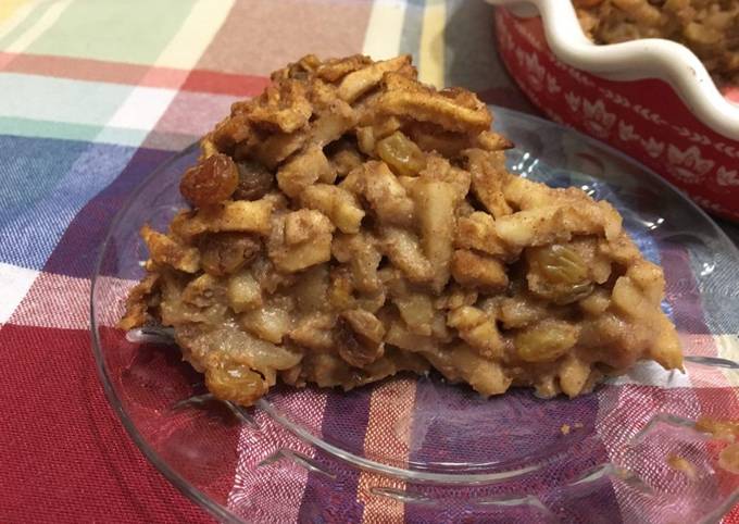 Fele cukor, fele méz almás pite fagyival recept foto