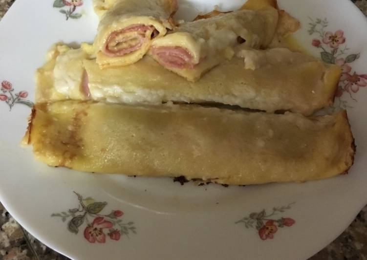 How to Prepare Fatto in casa Crêpes prosciutto e formaggio 🎄