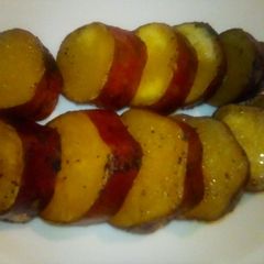 Baked sweet potatoes A picture of Baked sweet potatoes.