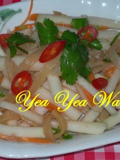 (不開火做前菜)涼拌海蜇皮 的食譜成品照片