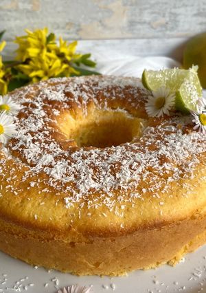 A picture of Gluten-Free Mango, Coconut, and Lime Bundt Cake.