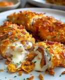 Cream cheese and bacon stuffed Doritos chicken