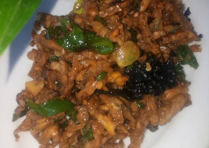 Resep Orek Tempe Basah Lombok Ijo Resep Orek Tempe Basah Lombok Ijo