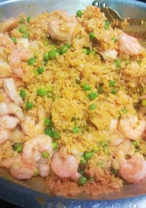 Una foto de Arroz con camarones 🦐