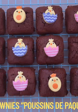 Une photo de BROWNIES "POUSSINS DE PAQUES"