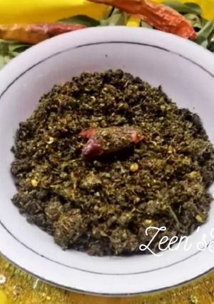 A picture of South Indian Curry Leaves Podi/Powder.