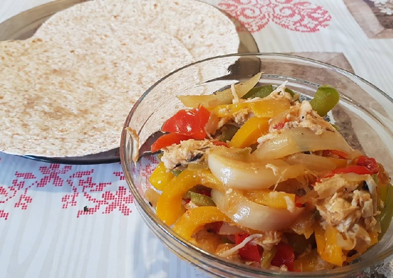 Relleno para fajitas de pollo