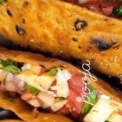 Stuffed Roti tacos A picture of Stuffed Roti tacos.