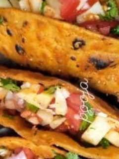 A picture of Stuffed Roti tacos.