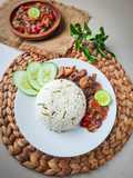 Nasi Daun Jeruk Kulit Ayam Crispy
