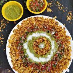 A picture of Chana jor garam nachos.