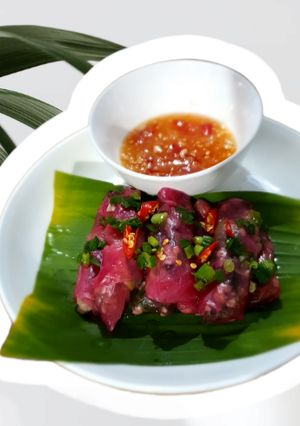 Hình của món Bánh cuốn (bằng bánh tráng).