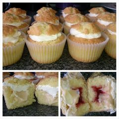 Custard & Cream / Jam & Cream Cupcakes A picture of Custard & Cream / Jam & Cream Cupcakes.