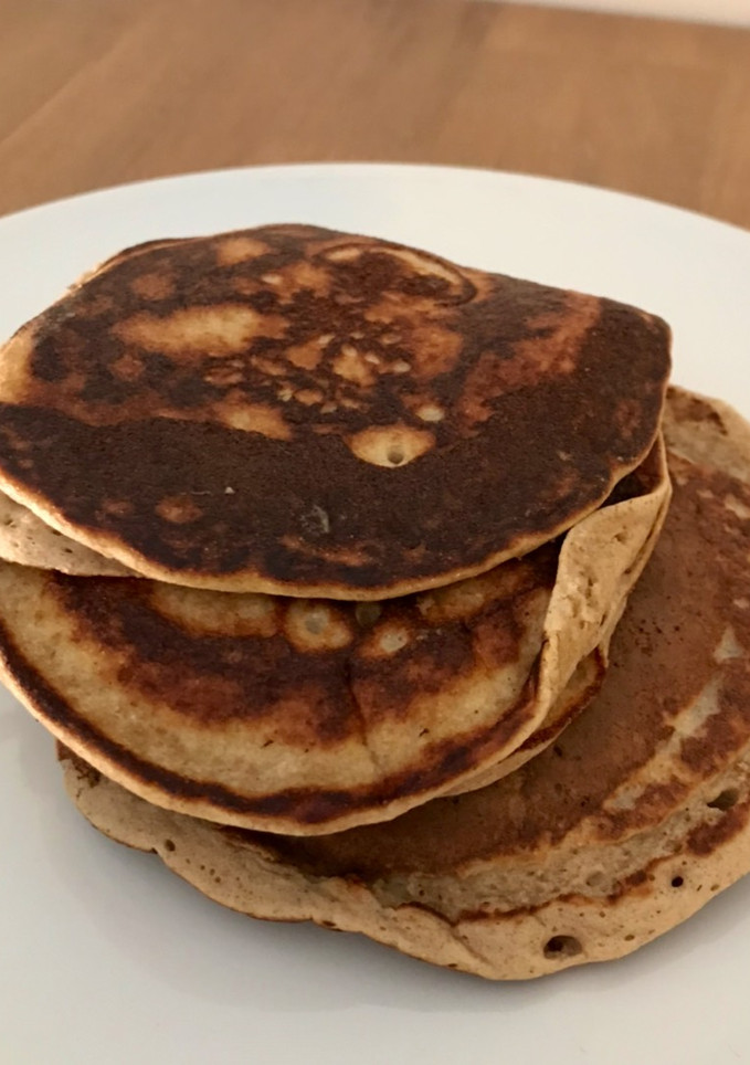 Una foto de Tortitas de plátano y espelta integral