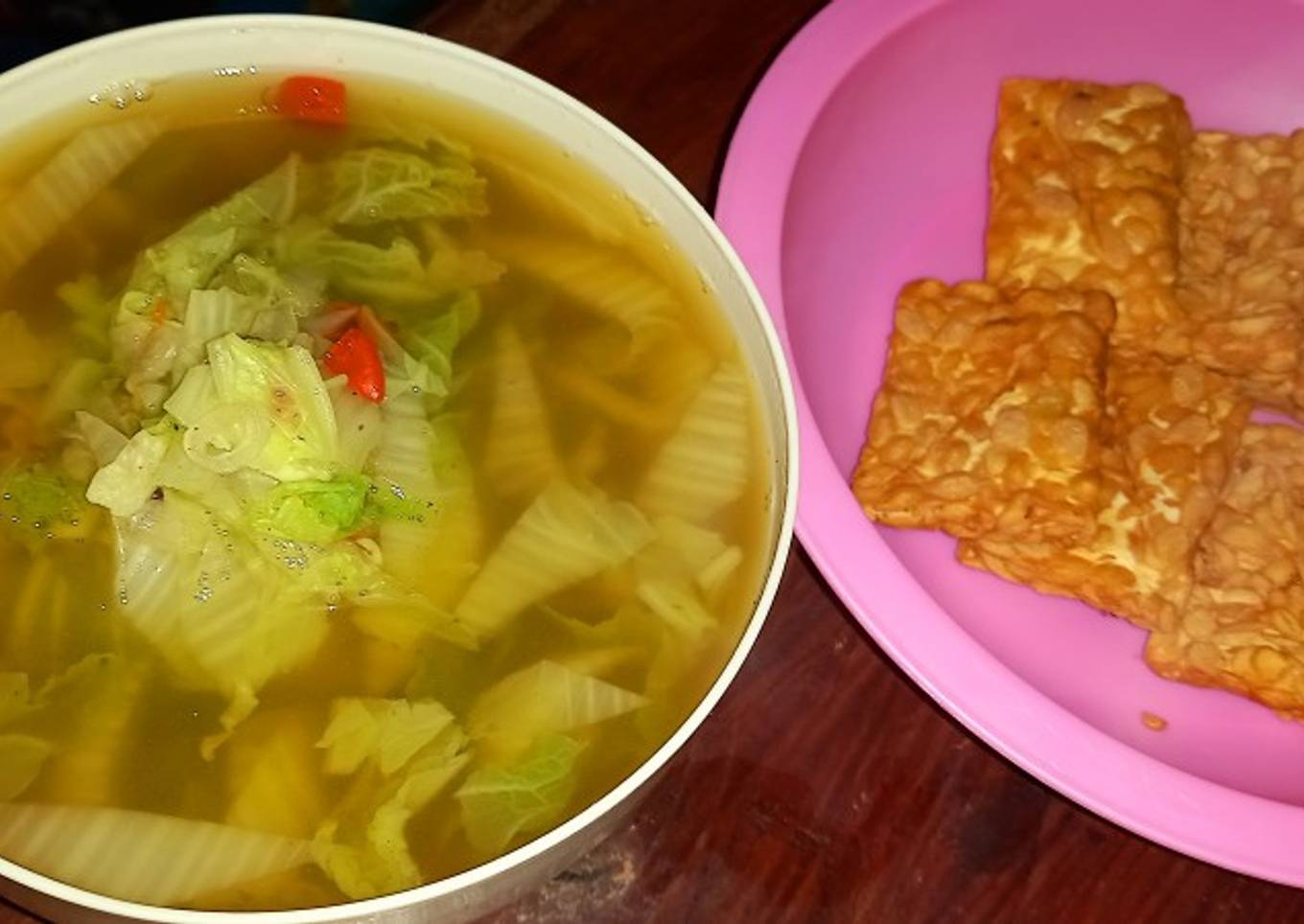 Paket Sayur Sawi dan Tempe Goreng (Resep Sayur Sawi Bapak)