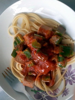 A picture of octopus spaghetti.