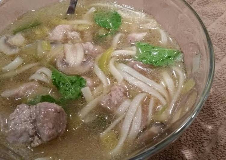 Simple Way to Make Ultimate Pork, Leek And Onion Soup