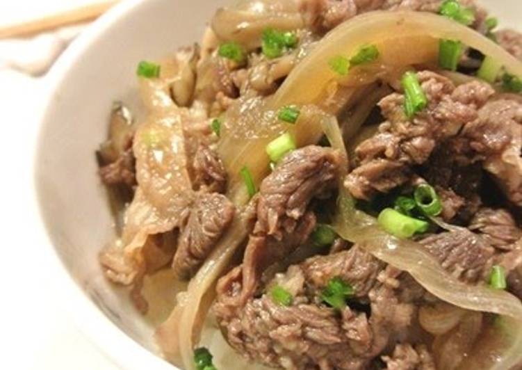 Easiest Way to Prepare Quick Easy Maitake and Beef Rice Bowl