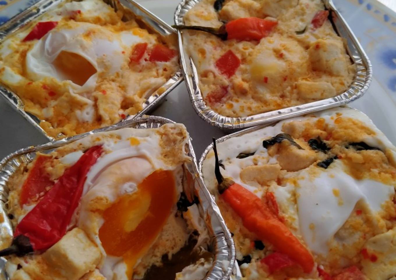 Botok telur Asin Mix tahu kemangi