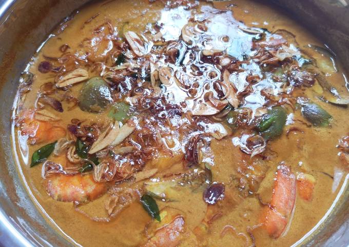 Gulai Udang Terung dan Nenas Tumis Darat