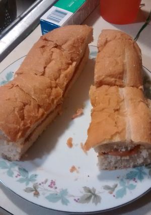 A picture of Cody's Spicy Chipotle Italian Sandwich.