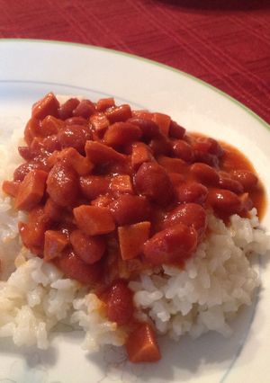 A picture of Rice And Beans, Puerto Rican Style.