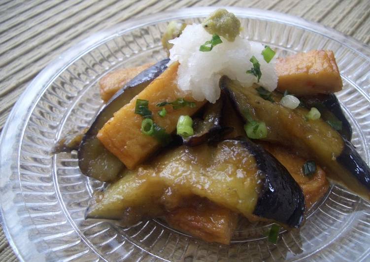 Pan-fried Eggplant in Wasabi Sauce