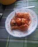 Strudel Alemán con salsa y pollo