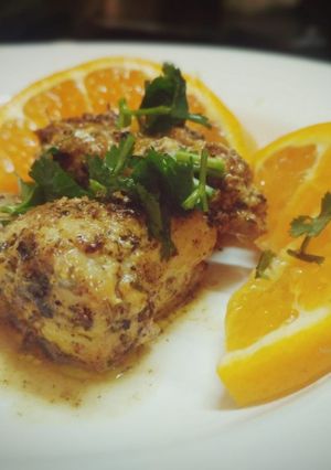 A picture of Lemon orange fish tikka.