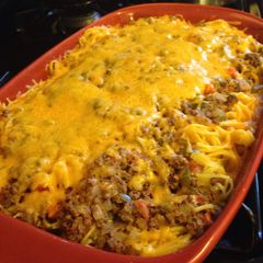 A picture of Baked Spaghetti.