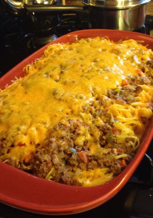A picture of Baked Spaghetti.