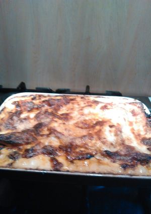 A picture of The two cheeses lasagna.