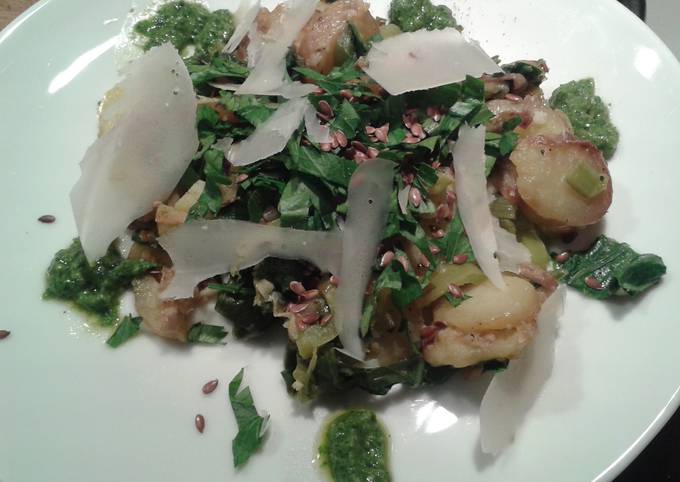 Simple Way to Prepare Homemade Warm potato and chard salad