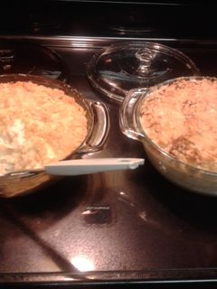 A picture of Nickie's cheesey chicken alfredo casserole.