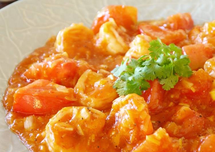 Spicy But Juicy Chili Shrimp With Tomato