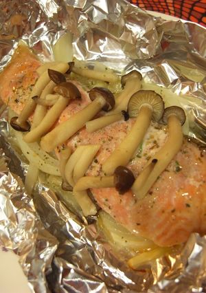 A picture of Easy Basic Foil-Baked Salmon.