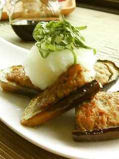 A picture of Japanese-Style Stuffed Eggplants.