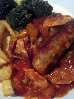 A picture of Vickys Slow Cooked Sausage & Bacon Stew, GF DF EF SF NF.