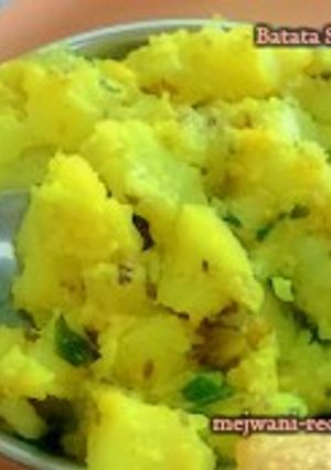 A picture of Batata Suki Bhaji, Potato Maharastrian Style Bhaji.