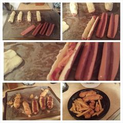 A picture of Cheesy Bacon Crescent Dogs.